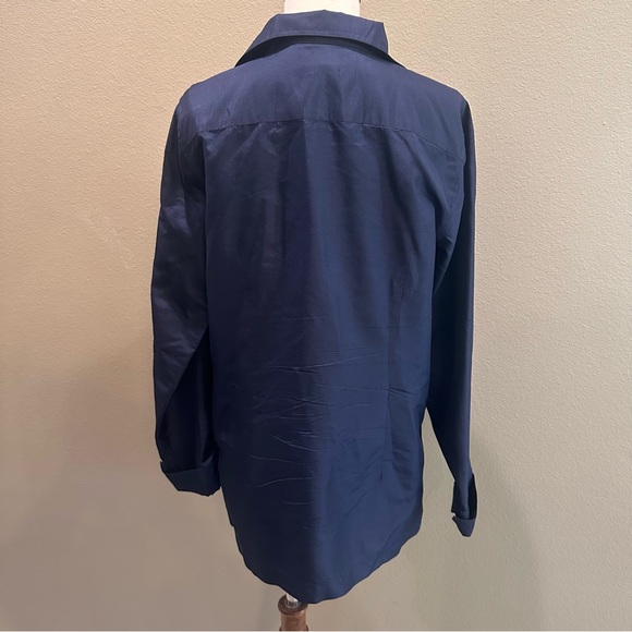 Talbots Midnight Blue Button Down Shirt - Picture 12 of 14
